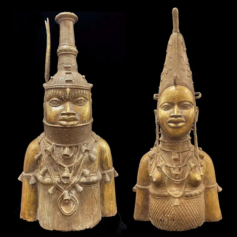 ROYAL BRONZE COUPLE From BENIN