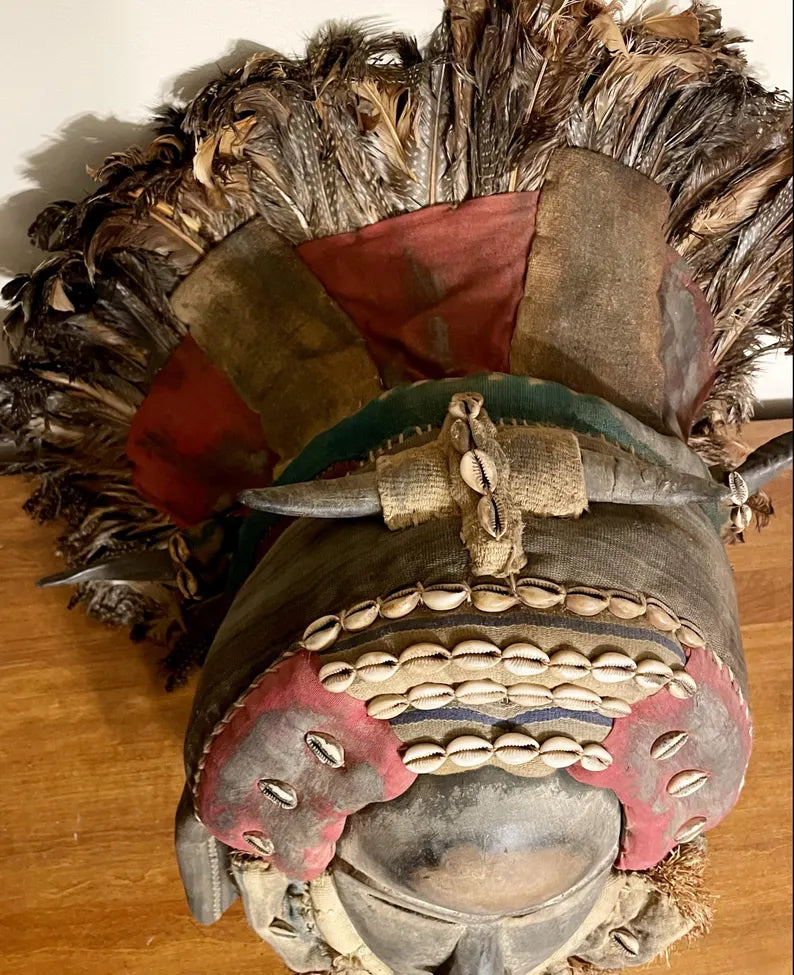 HAND CARVED RARE DAN RASTA AUTHENTIC COTE D'IVOIRE