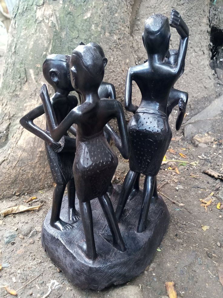 BLACKWOOD 1PC MAASAI FAMILY ORIGINAL DANCING KAMBA