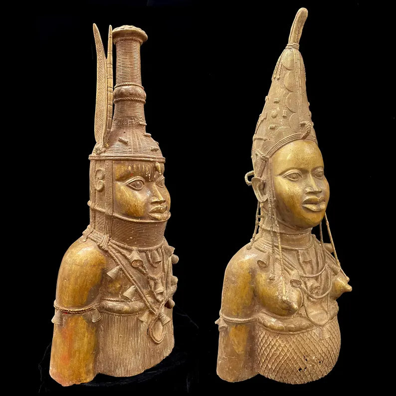 ROYAL BRONZE COUPLE From BENIN