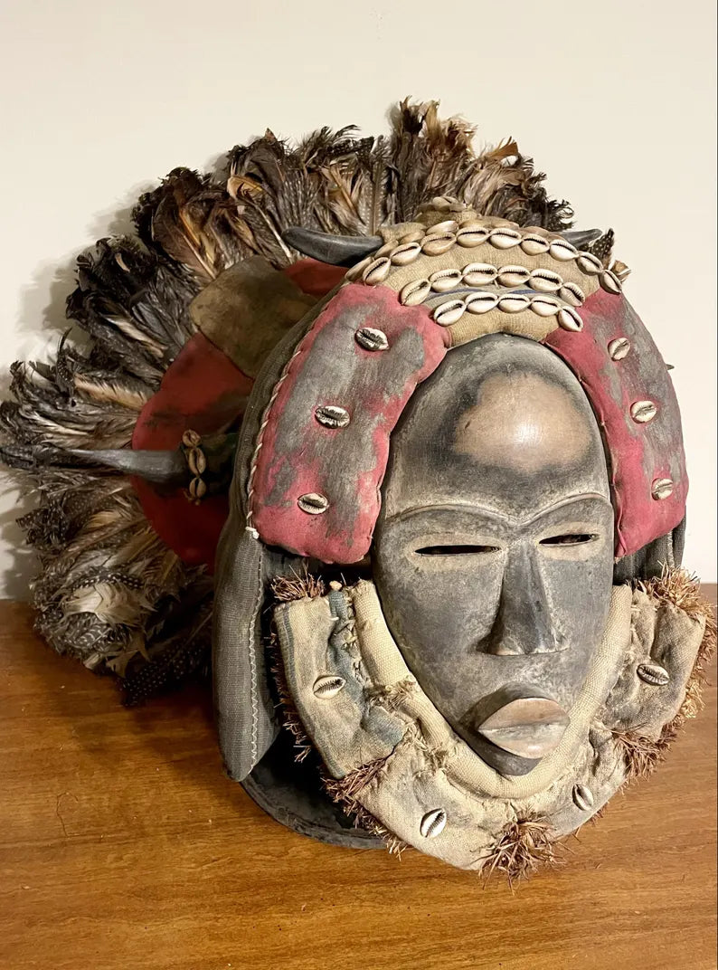 HAND CARVED RARE DAN RASTA AUTHENTIC COTE D'IVOIRE