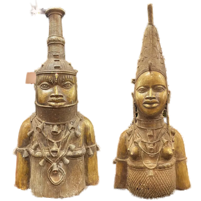 ROYAL BRONZE COUPLE From BENIN