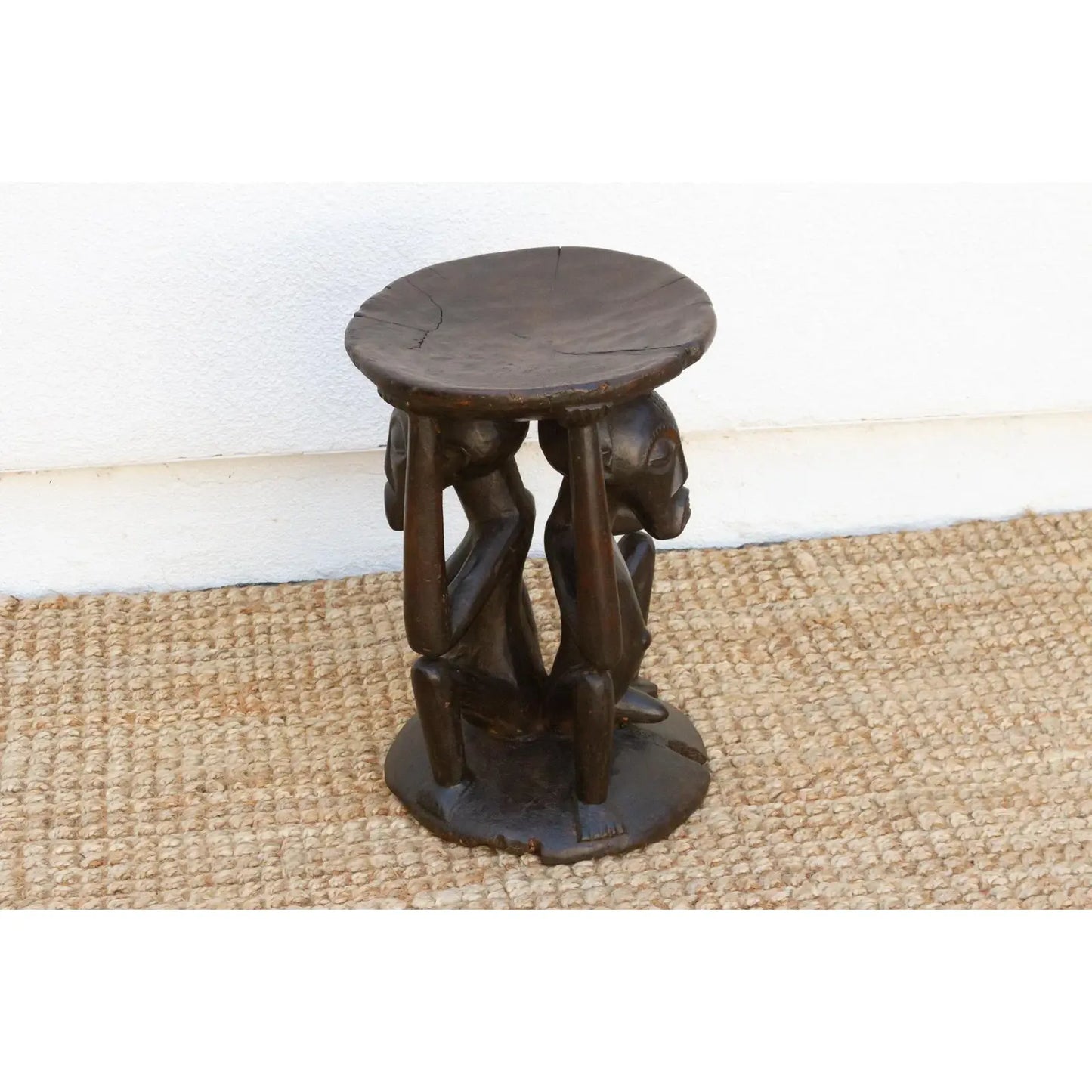 TRIBAL SONGYE FIGWAL CARVED STOOL