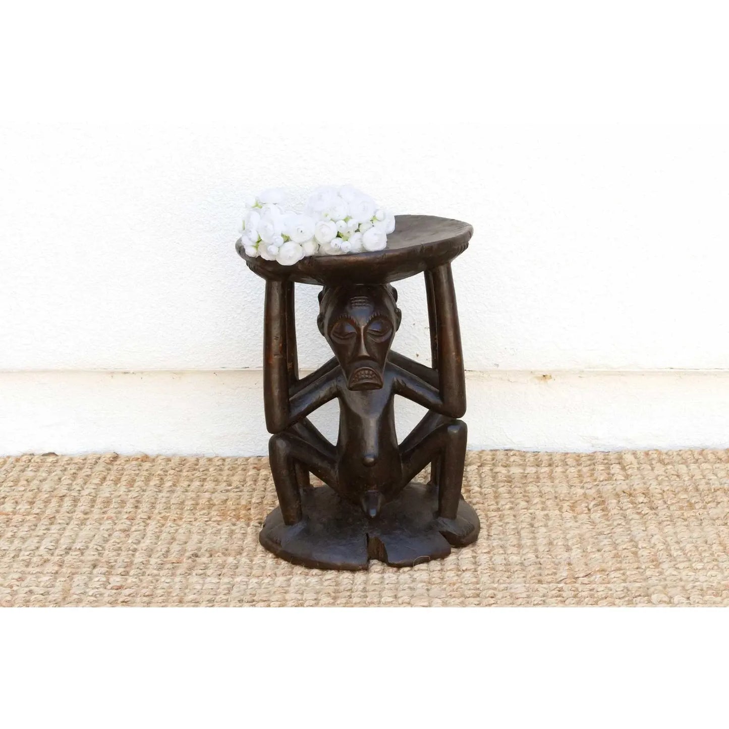 TRIBAL SONGYE FIGWAL CARVED STOOL